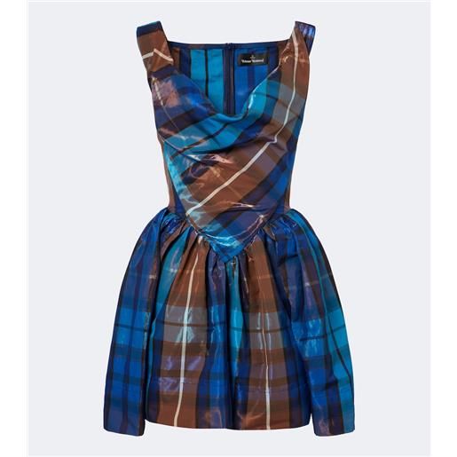 Vivienne Westwood abito corto sunday in twill a quadri