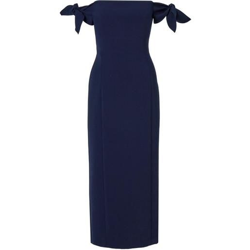 Carolina Herrera abito con spalle scoperte - blu