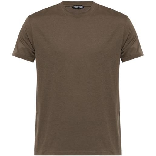 TOM FORD t-shirt girocollo - marrone