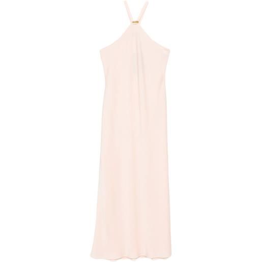 Max Mara abito lungo eghiotto con scollo all'americana - rosa