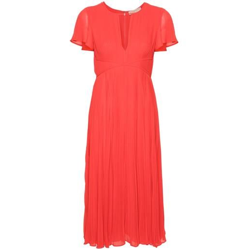 Michael Michael Kors abito midi plissettato - rosso