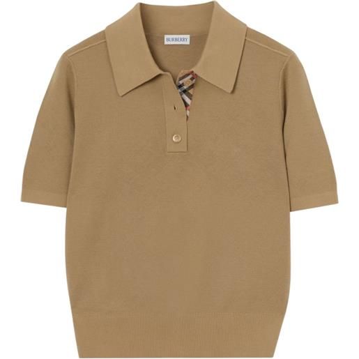 Burberry polo in lana - toni neutri
