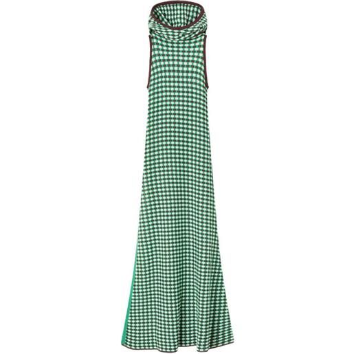 RETORI abito lungo con cappuccio - verde