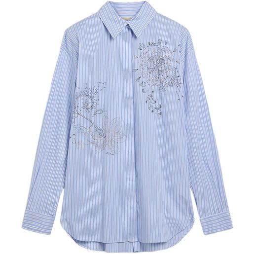 MOMONÌ camicia jokla a righe - blu