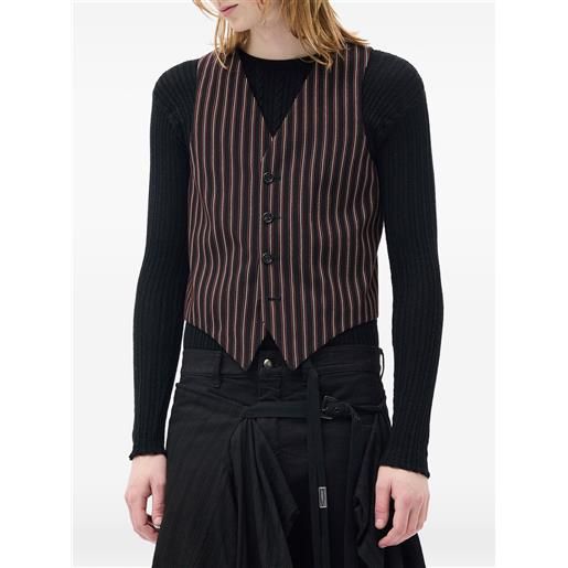 Ann Demeulemeester gilet kaare gessato - nero