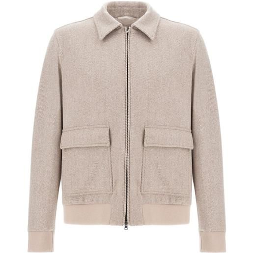 Herno bomber resort con colletto stile camicia - toni neutri