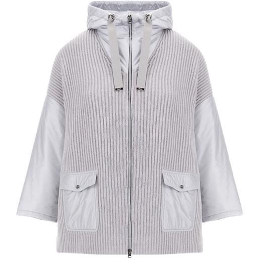 Herno cardigan a coste - grigio