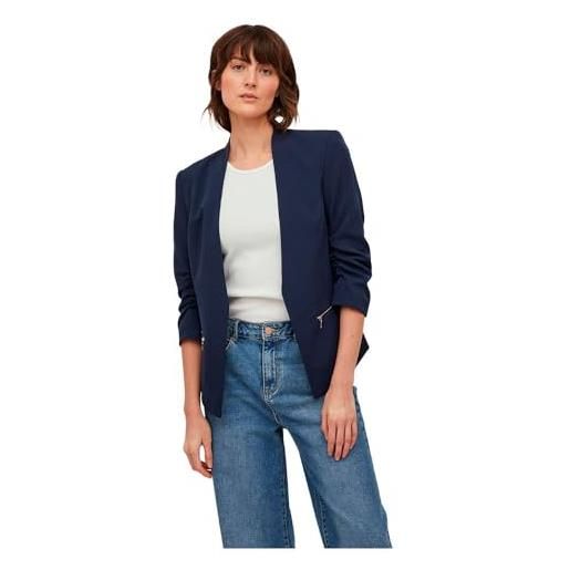 Vila vijoy 3/4 noos, blazer donna, blu marine, 42