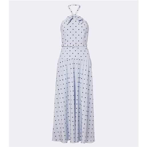 Alessandra Rich abito midi in seta a pois