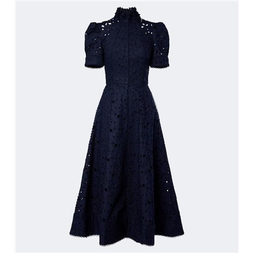 Rebecca Vallance abito midi kitsu in pizzo di cotone