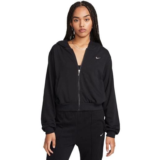 Nike felpa sportswear chill terry donna nero