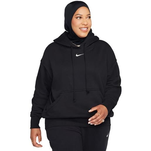 Nike felpa sportswear phoenix fleece donna nero