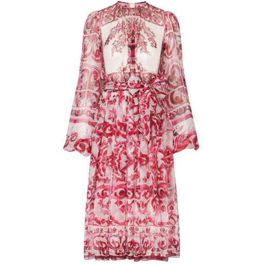 Dolce & Gabbana majolica-print chiffon midi dress