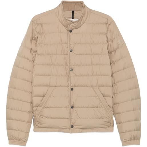 Moncler bomber con applicazione logo - toni neutri