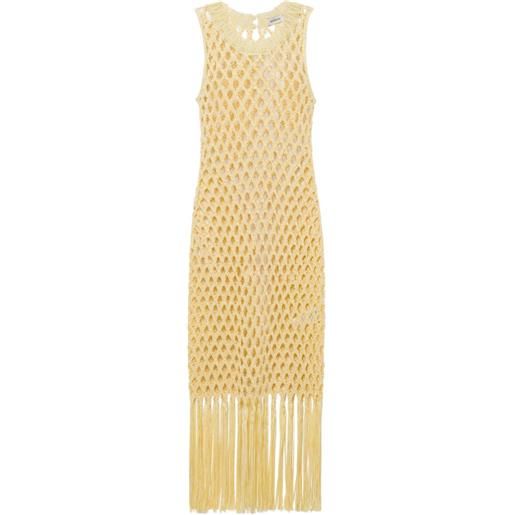 Simkhai abito jensen con frange - giallo
