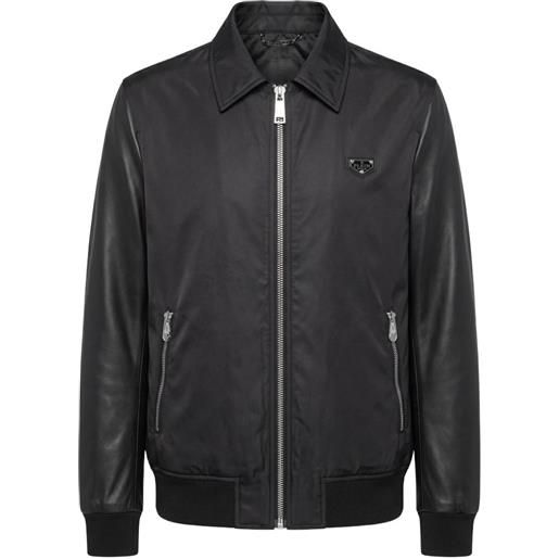 Philipp Plein bomber in nylon - nero