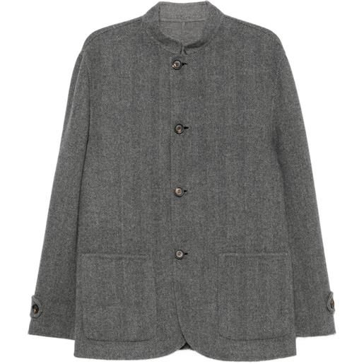 Eleventy cappotto a collo alto - grigio