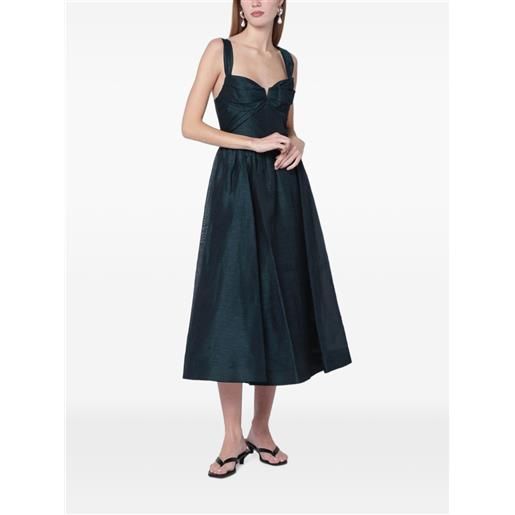 ZIMMERMANN abito midi rebellion drappeggiato - verde