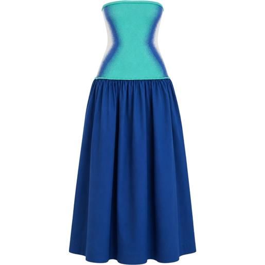 PH5 abito lungo almond senza spalline - blu