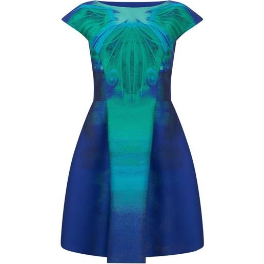 Alberta Ferretti abito corto con stampa - blu