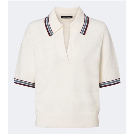 Veronica Beard polo quinelle in maglia di misto cotone