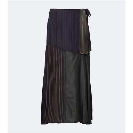 Maison Margiela gonna lunga patchwork a righe