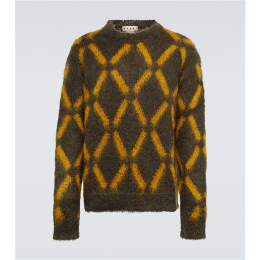 Marni pullover in misto mohair con intarsi