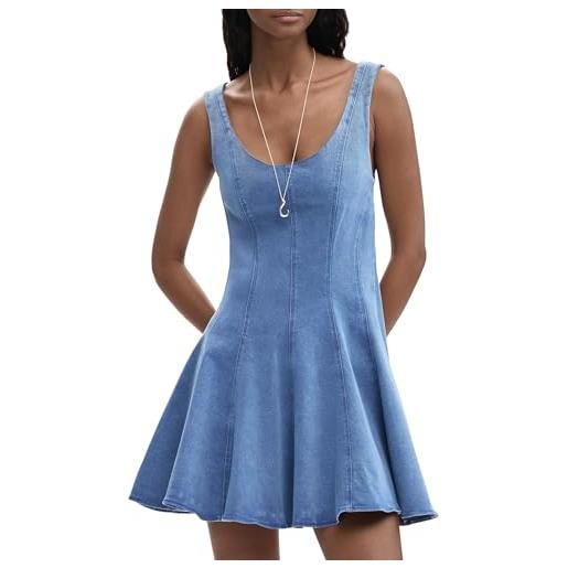 Desigual abito senza maniche della collezione donna, blu, xl