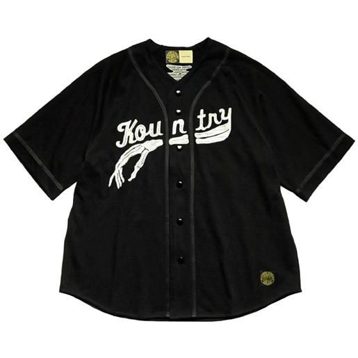 KAPITAL camicia oversize in jersey con ricamo - nero