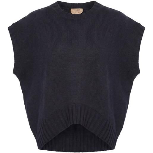 TWINSET maglione smanicato - blu