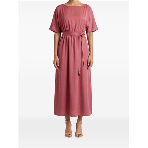 Weekend Max Mara abito lungo a maniche corte con cintura - rosa