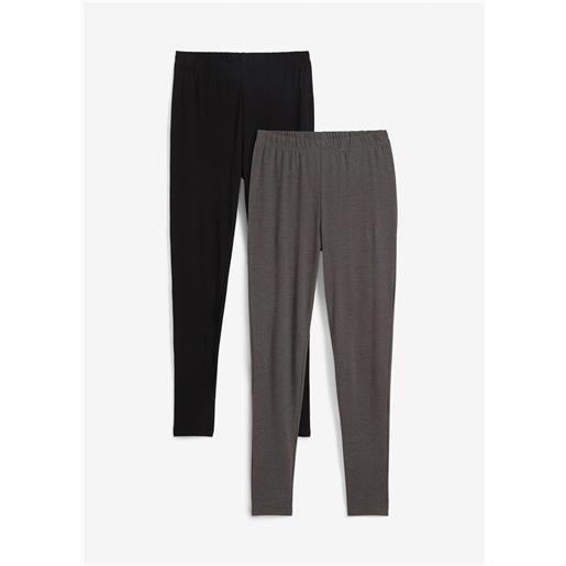 bonprix leggings (pacco da 2)-grigio