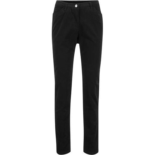 bonprix pantaloni aderenti in velluto a coste di misto cotone-nero