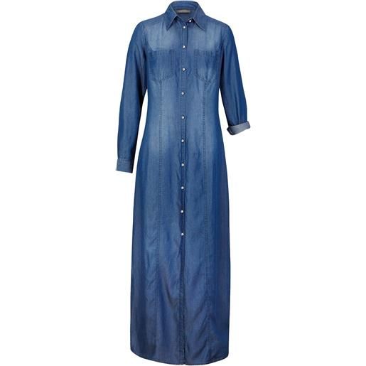 bonprix abito chemisier in tencel™ lyocell-blu
