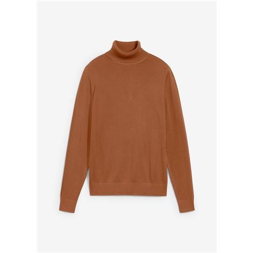 bonprix maglione a collo alto-marrone
