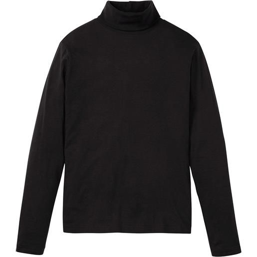 bonprix maglia dolcevita a maniche lunghe in puro cotone-nero