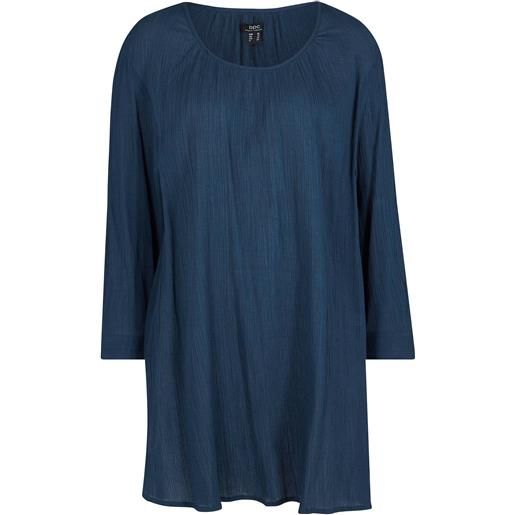 bonprix tunica lunga in cotone-blu