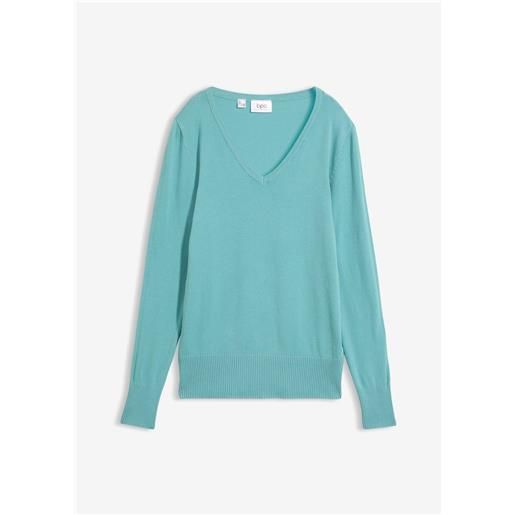 bonprix maglione in filato fine-verde