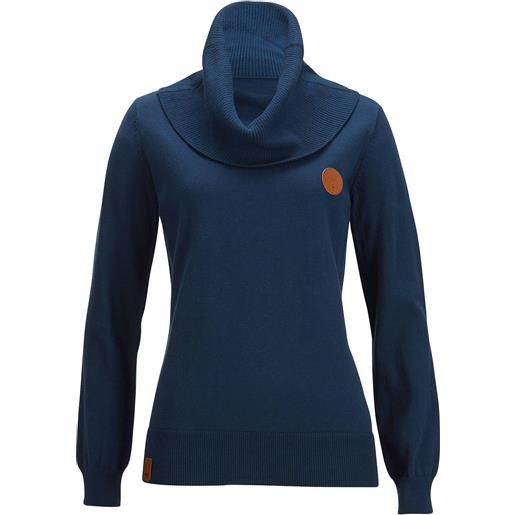 bonprix maglione in filato fine con collo ampio-blu