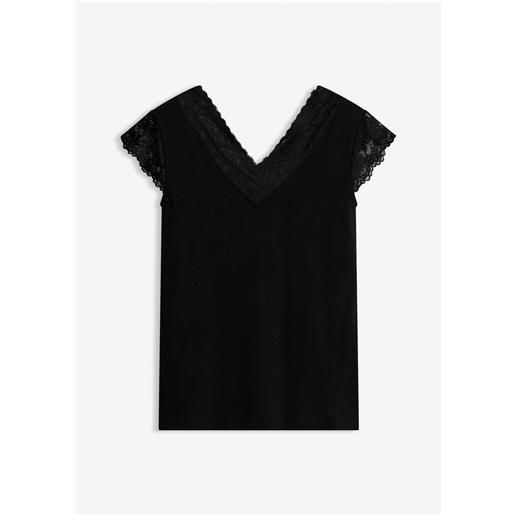 bonprix maglia in misto viscosa morbido-nero