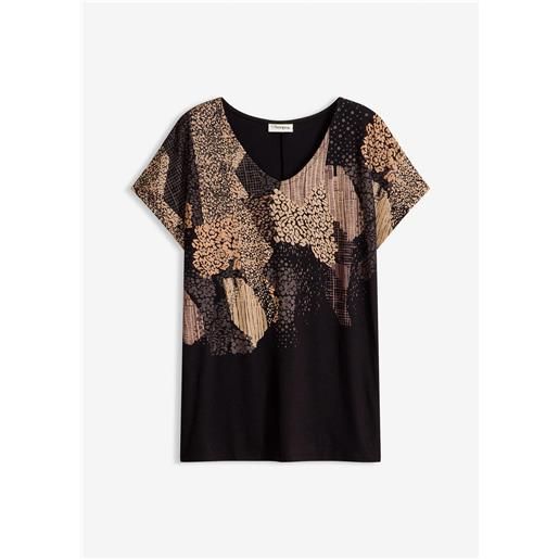 bonprix maglia in misto viscosa morbido-nero