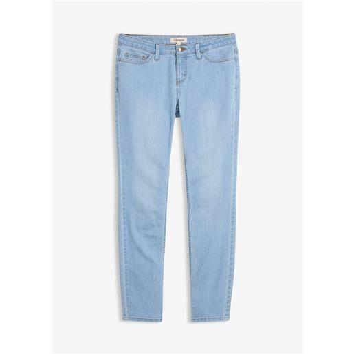 bonprix jeans skinny elasticizzati, vita media-verde