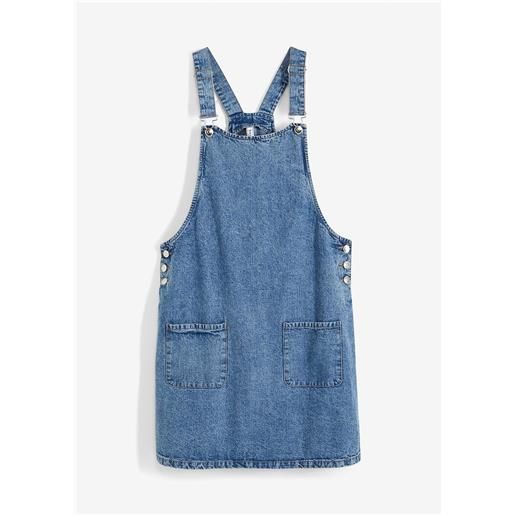 bonprix abito salopette in jeans-blu