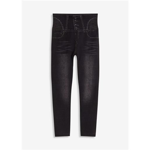 bonprix leggings modellanti effetto jeans-nero