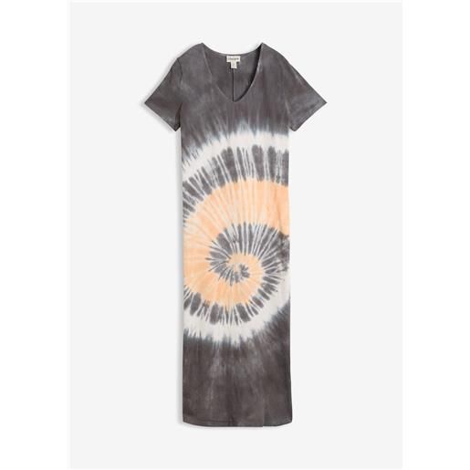 bonprix abito in maglina di puro cotone-grigio