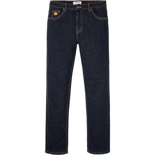 bonprix jeans termici con fodera calda in pile, classic fit-blu