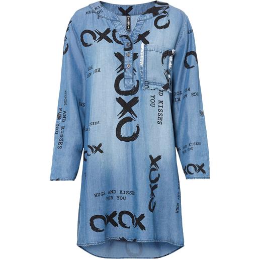 bonprix abito in lyocell fluido-blu