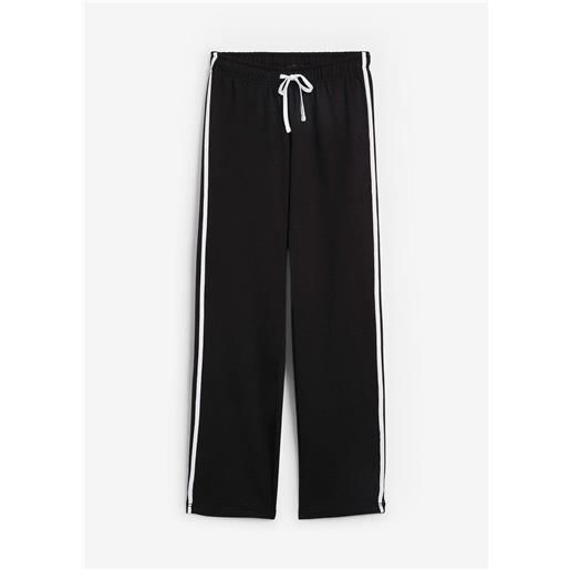 bonprix pantaloni in felpa di puro cotone-nero