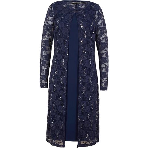 bonprix abito con pizzo (set 2 pezzi)-blu
