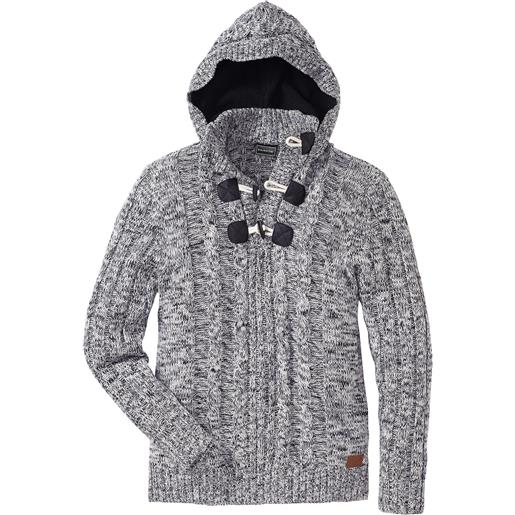 bonprix maglione in filato grosso con cappuccio e cotone-nero
